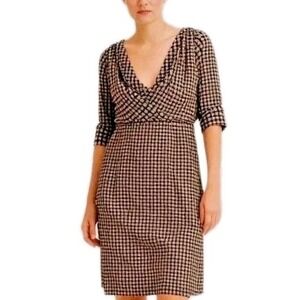 Suzie Chin Dress‎ Women's Size 10 Boutique Dress Black White Swope Neck classic